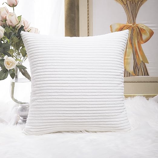 Amazon Com Home Brilliant Super Soft Large Pillow Cover Striped