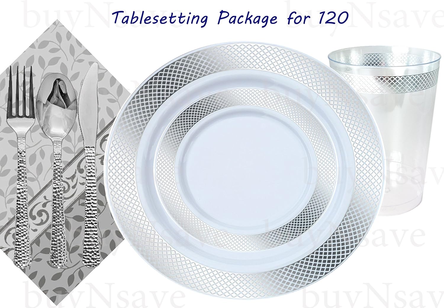 Elegant Wedding Party Disposable Plastic