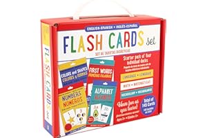Bilingual Flash Cards Value Pack - Spanish and English (Includes Alphabet, Colors & Shapes, First Words, and Numbers) (Set of 4 Decks)