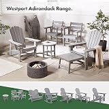 VonHaus Adirondack Round Side Table Grey 45cm Waterproof Slatted view 7