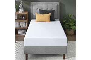 ZINUS 8 Inch Green Tea Cooling Gel Memory Foam Mattress, Fiberglass Free, Cooling Gel Foam, Pressure Relieving, CertiPUR-US Certified, Bed-in-a-Box, Twin , White