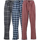 Andrew Scott Mens All Season Lounge Pants | Woven Light Brush Broadcloth | Cotton Blend PJ Bottoms|Multi Packs