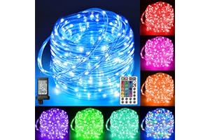 Ollny Rope Lights Outdoor Color Changing, 99FT 300 LED Waterproof Plug in Outdoor String Lights with Remote, 18 Colors Twinkle Rope Lights for Outside Indoor Party Christmas Holiday Decorations