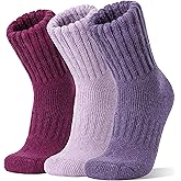Merino Wool Boot Socks Thermal Winter Warm Thick Cozy Hiking Socks for Men Women 3 Pairs