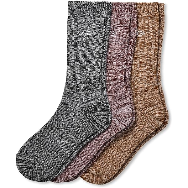 Amazon.com: UGG Men's Trey Rib Knit Crew Sock, White Pepper, O/S