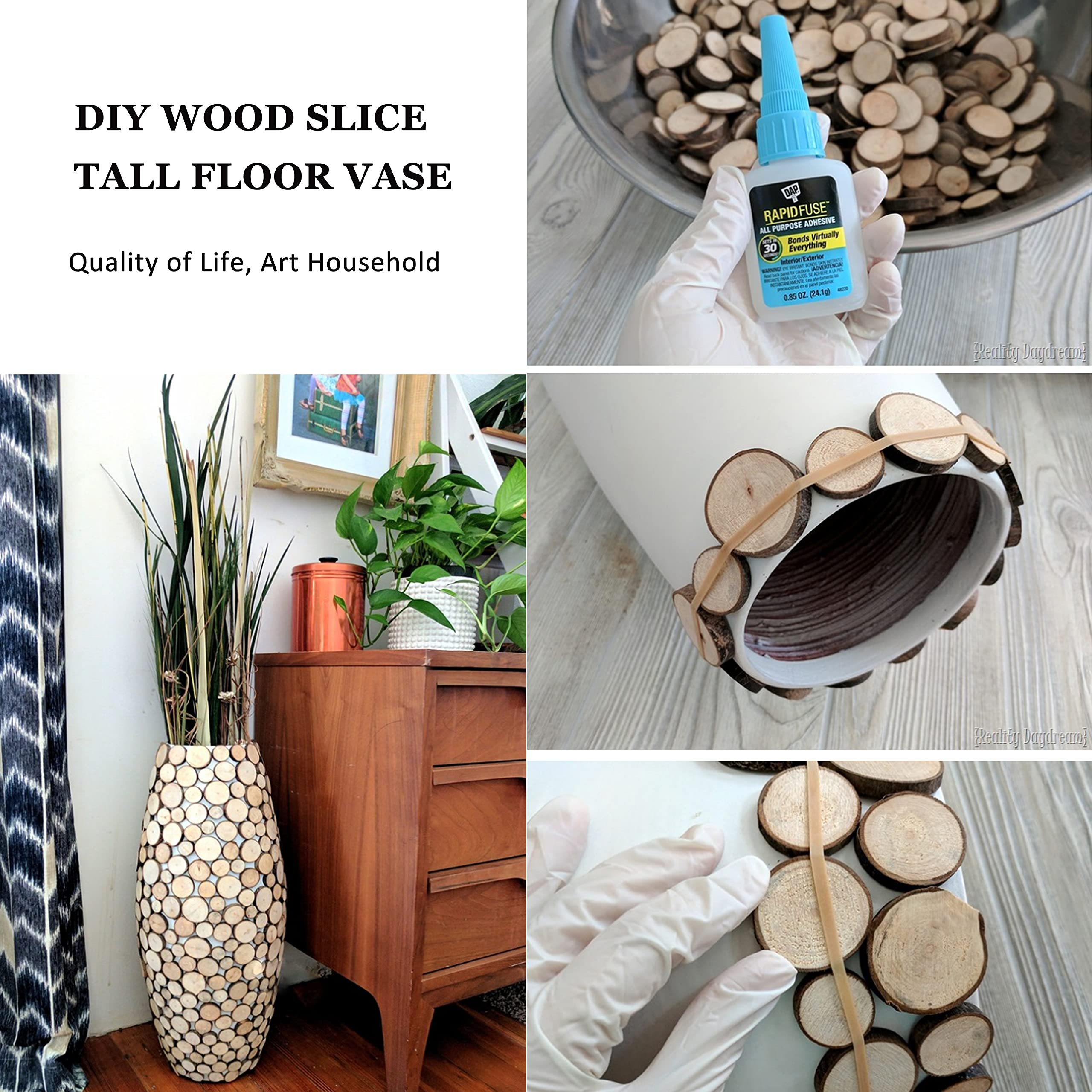 Wood Slices Tiny Log Slices Unfinished Natural 100pcs Kids Crafts Painting Toys DIY Wedding Home Centerpieces 1.5-2.5cm