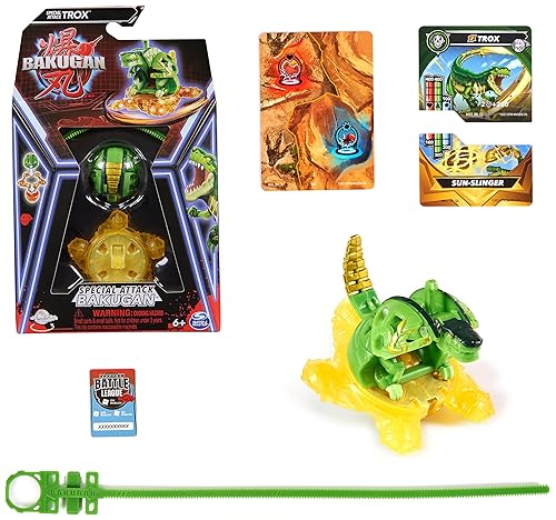 BAKUGAN, Special Attack Trox, Spinning Collectible, Customisable Action Figure and Trading Cards, Kids’ Toys for Boys and Girls 6 and up