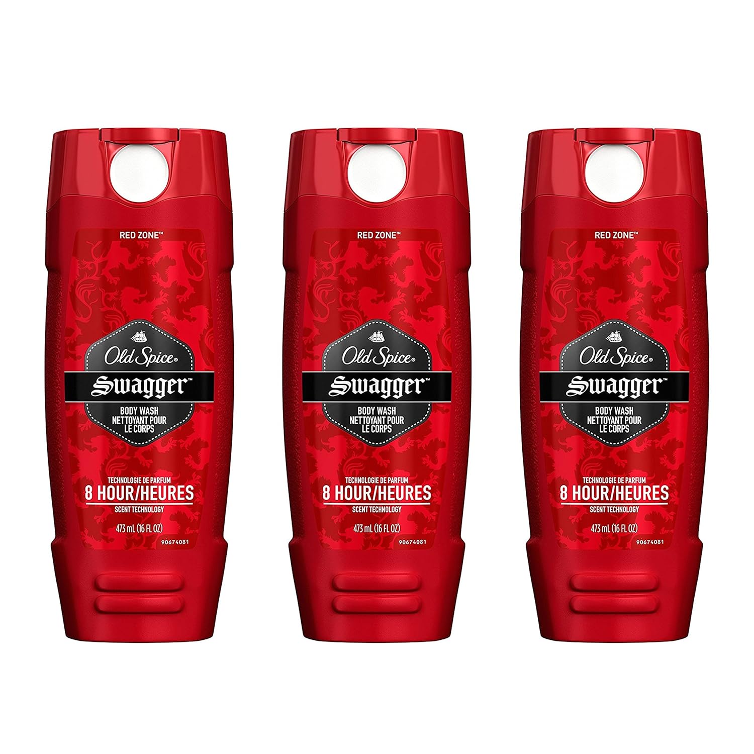 Old Spice Body Wash Red Zone, Swagger, 16Ounce Bottle (Pack of 3