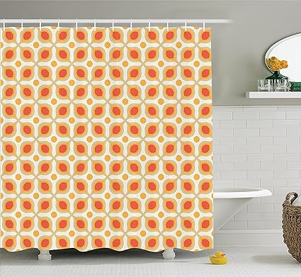 Amazon Com Ambesonne Geometric Decor Shower Curtain Set Linked