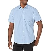 Amazon Essentials Men's Regular-Fit Short-Sleeve Poplin Shirt