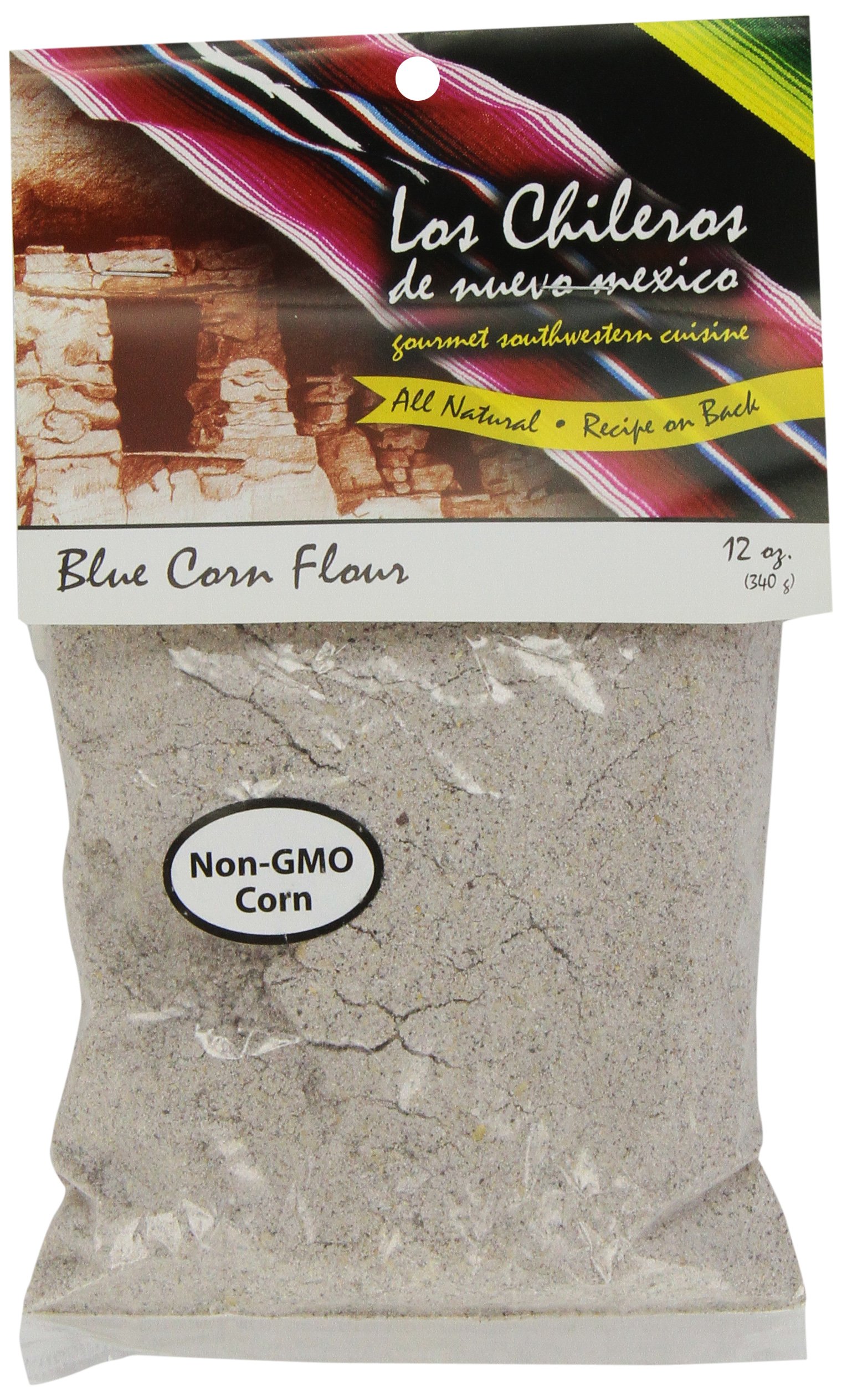 Los Chileros Blue Corn Meal, 12 Ounce Blue Cornmeal Grocery & Gourmet Food