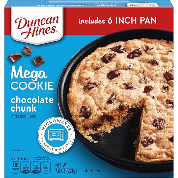 DUNCAN HINES MEGA COOKIE CHOCOLATE CHUNK PAN COOKIE MIX, HALLOWEEN COOKIES, 7.8 OZ.