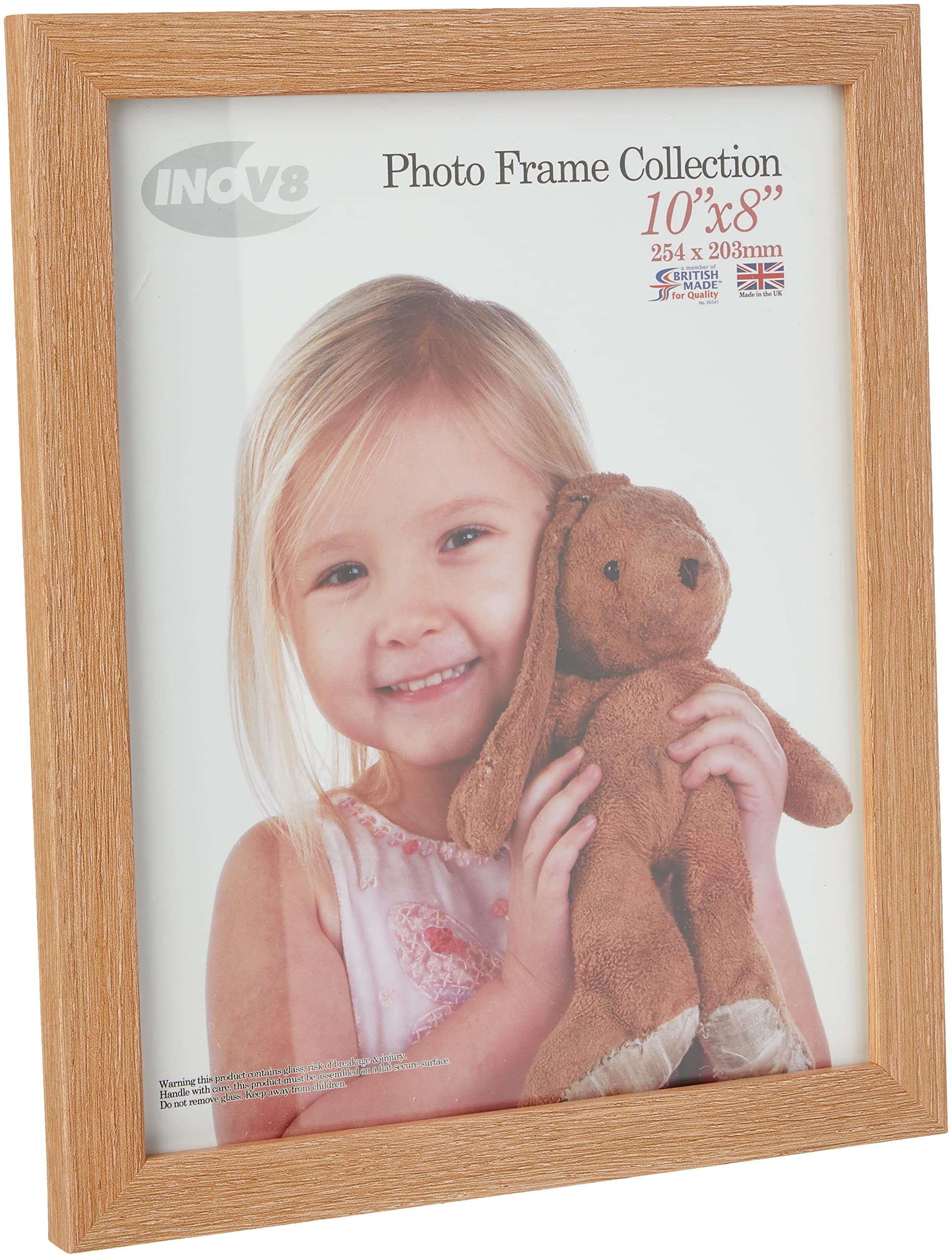 Inov8 British Made Picture / Photo Frame to fit 10x8" (25x20cm) with Lime Oak Wood Effect Frame — image 1