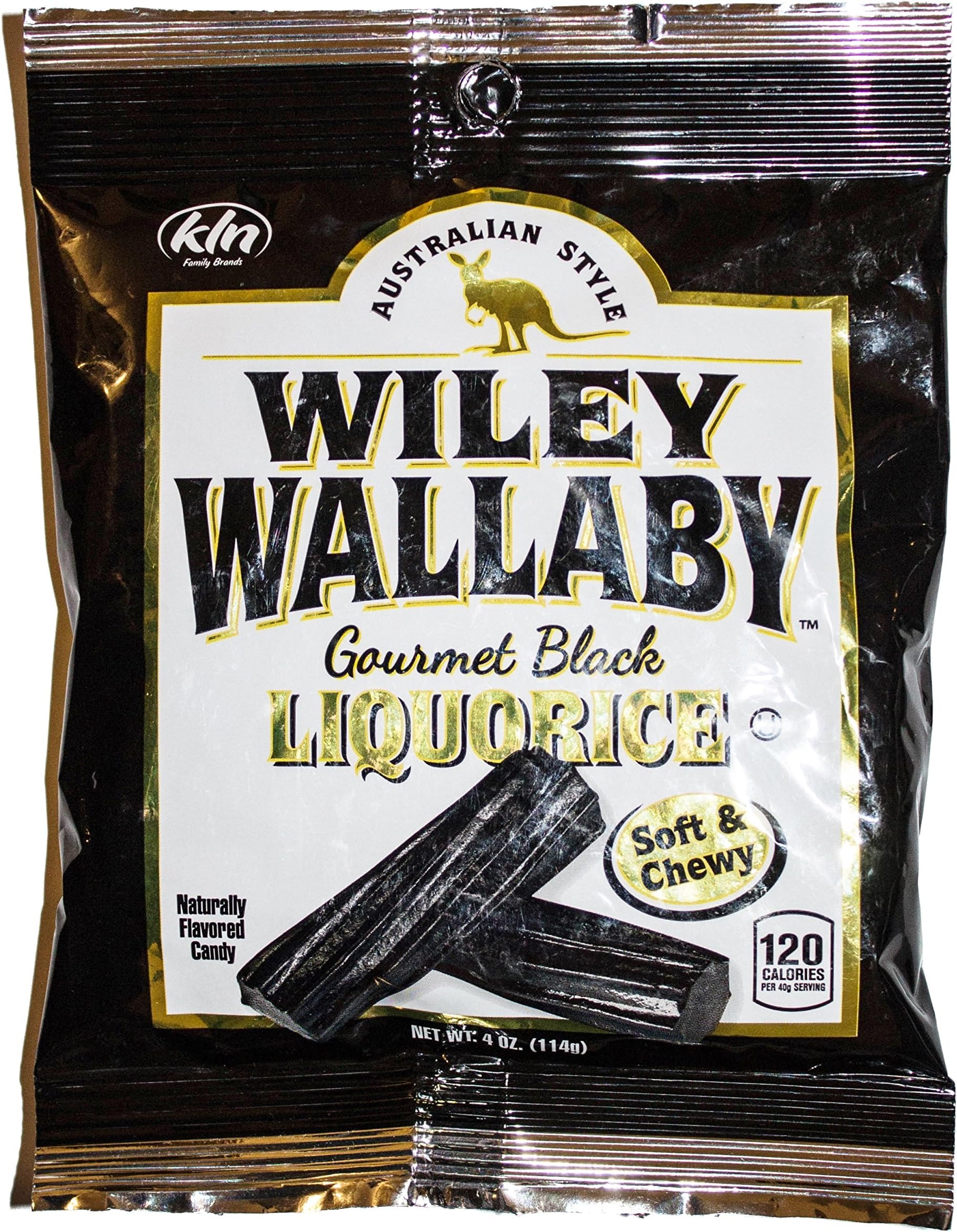 Lucky Country Aussie Style Soft Licorice Candy, Traditional Black, 5oz Bag (3 Pack)