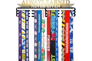 Miayork Medal Hanger Display, Newly Medal Holder Display Hanger Rack Frame - Sturdy Race Medal Display Wall Mount Medals Easy to Install