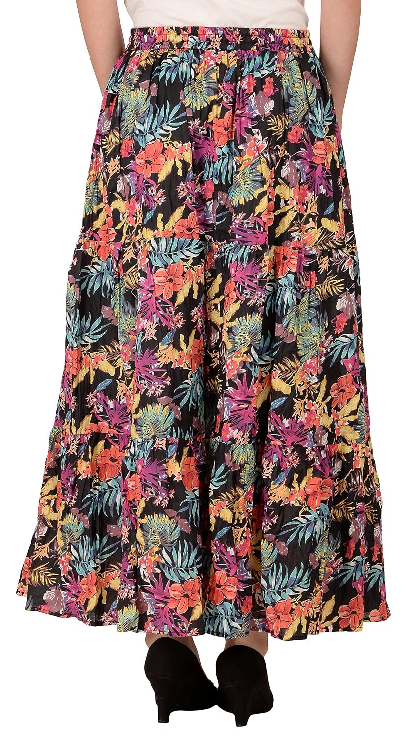 cotton breeze women's long skirt (fp362_multi-coloured_free size)