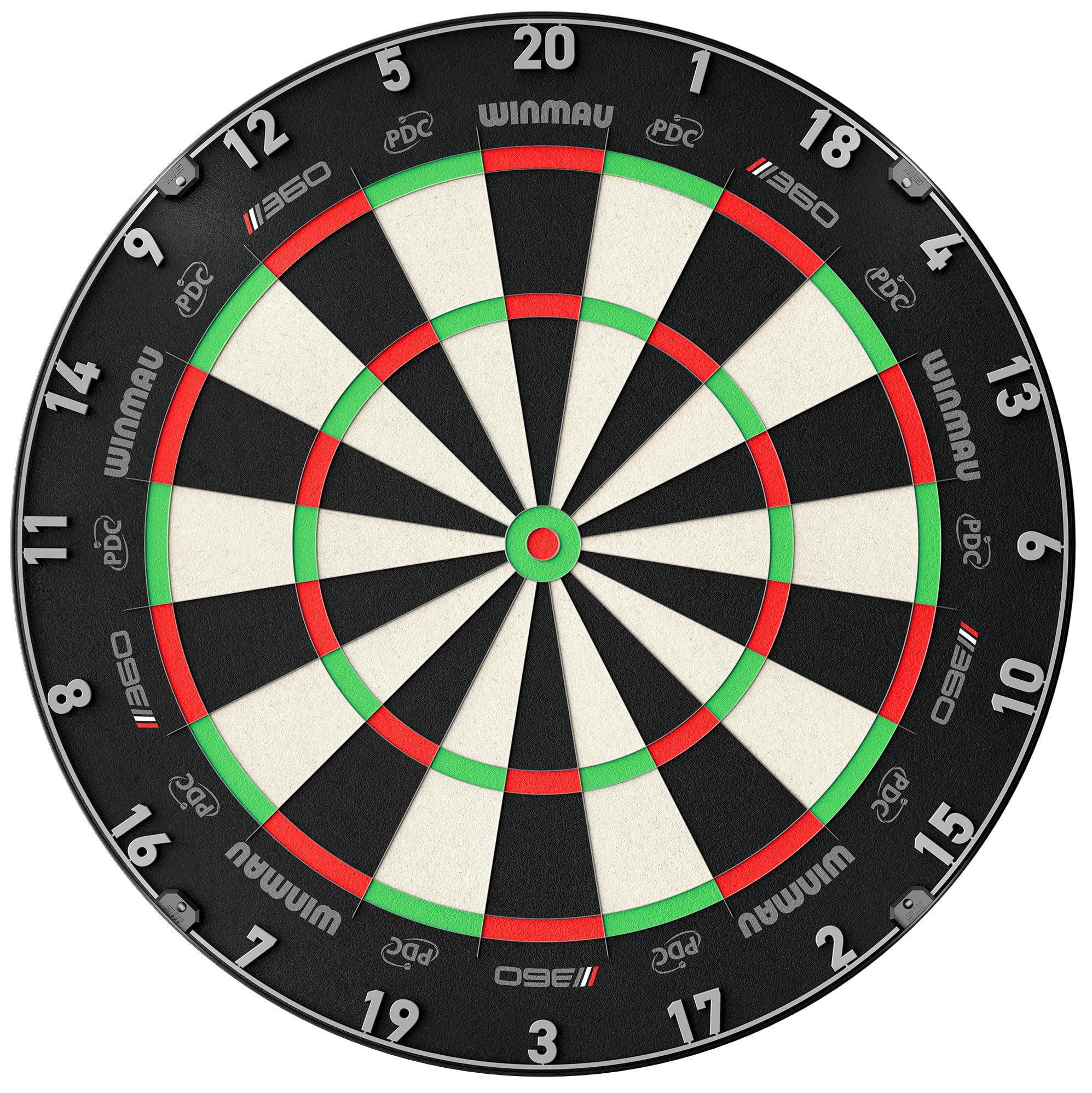 WINMAU Dartscheibe Blade 360 – Triple Core Carbon Steeldartscheibe, volle Rotation, symmetrische Grafik für Profi-Turniere
