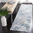 SAFAVIEH Amelia Collection Runner Rug - 2'2" x 10', Grey & Blue, Modern Abstract Design, Non-Shedding & Easy Care, Ideal for High Traffic Areas in Living Room, Bedroom (ALA705F)