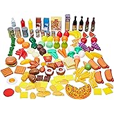 �鶹�� Basics Pretend Toy Play Food for Kids Ages 3 and Up, Set of 150 Pieces, Multicolor