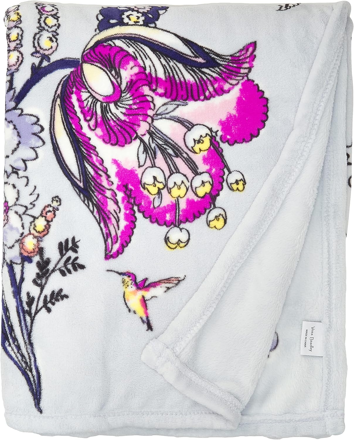Vera Bradley Women's Plush Throw Blanket, Fleece Textiles, Hummingbird Park, One Size Amazon.ca