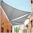 ColourTree CTSLT Custom Size Order to Make 20' x 20' x 20' Grey Triangle Sun Shade Sail Canopy Mesh Fabric UV Block UPF50 - Commercial Heavy Duty - 190 GSM - 3 Years Warranty