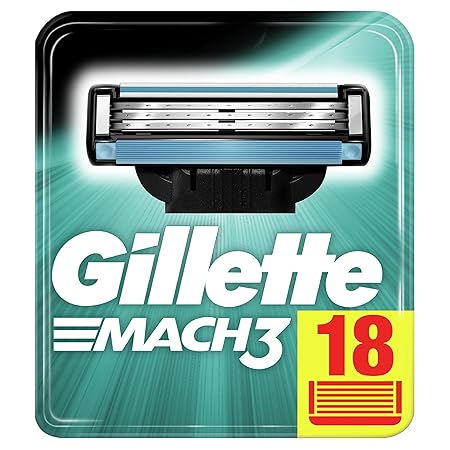 Gillette Mach3 Rasierklingen, 18 Stück, briefkastenfähige Verpackung