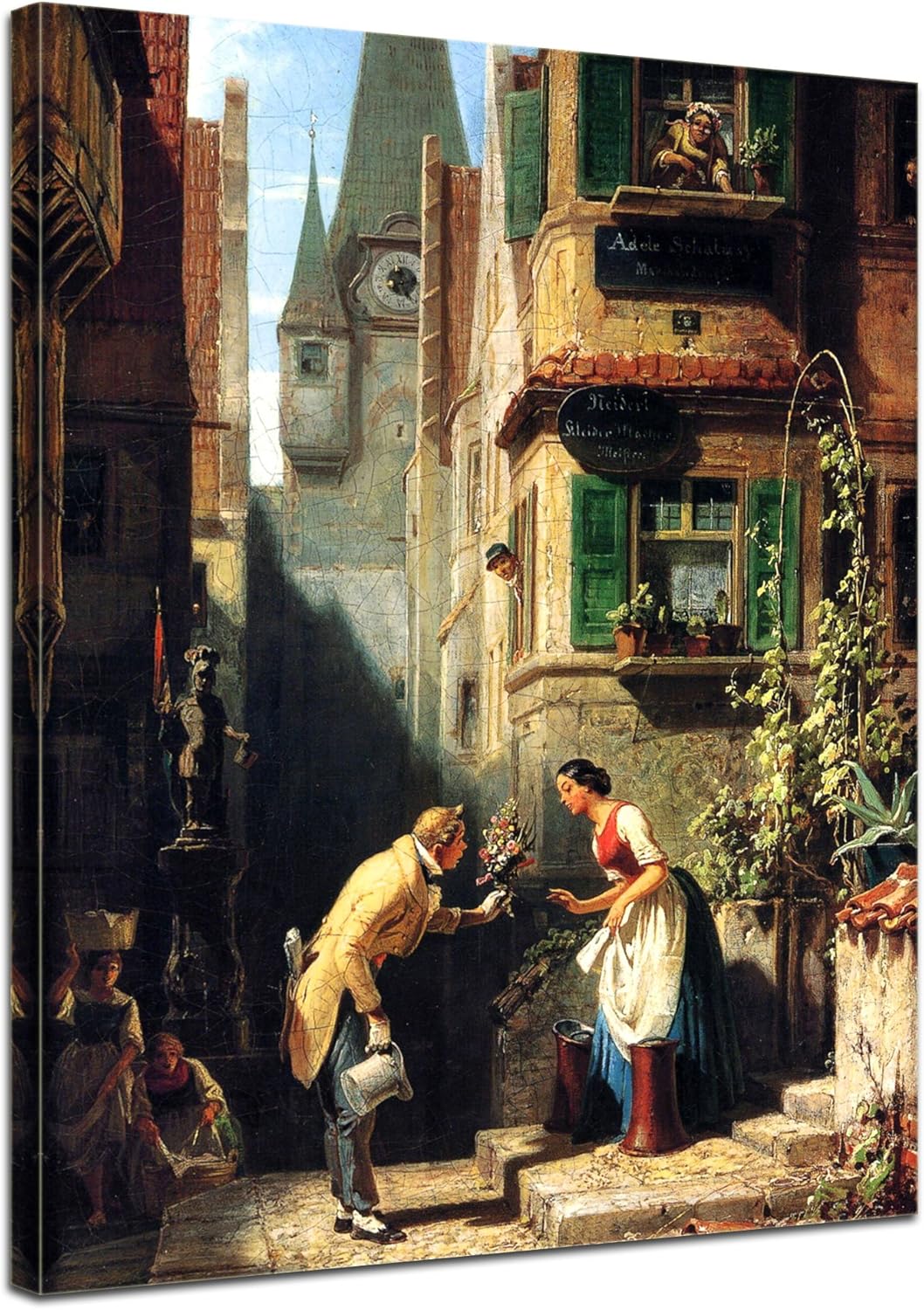 Keilrahmenbild Carl Spitzweg Der ewige Hochzeiter - 90x120cm hochkant