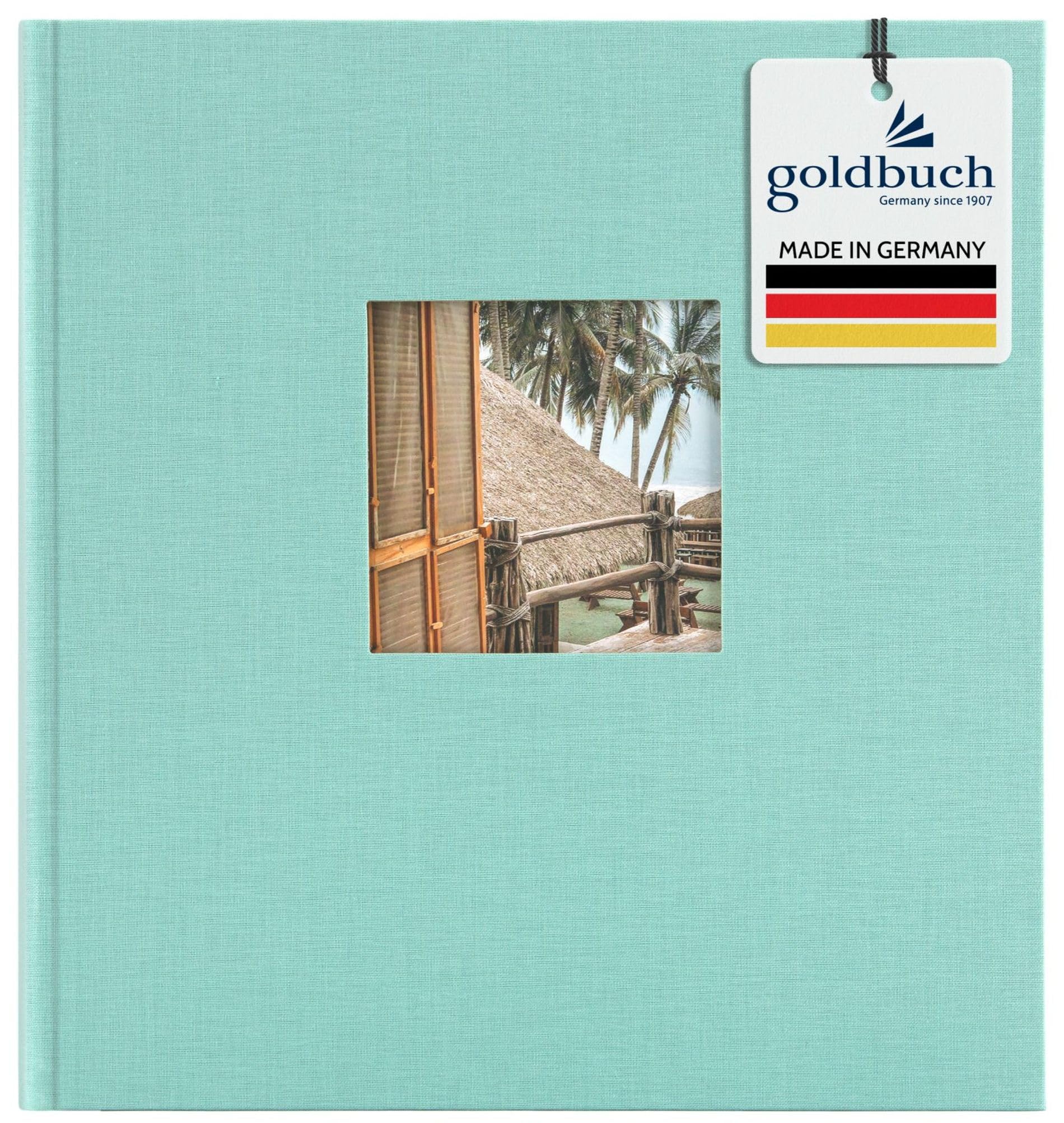 Goldbuch Trend Photo Album 25 x 25 cm, 60 Pages with Pergamine, aqua, 30x31 cm
