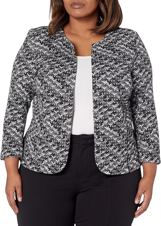 ANNE KLEIN Women's Printed Bolero Jacket Size 6