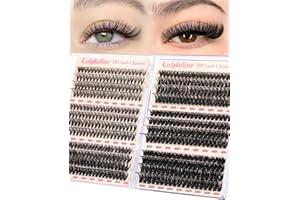 Calphidar Eyelash Clusters 30D+40D+50D+60D+80D+100D, DIY Curly Wispy Individual Natural Lash Extension for Beginners, 476PCS D, 10-16MM