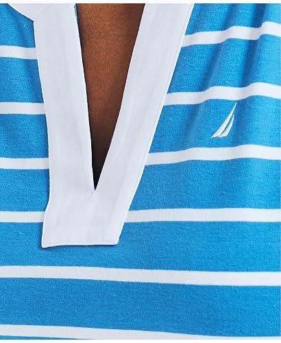 nautica women's breton stripes sleeveless v-neck stretch cotton polo dress Nautica Women's Breton Stripes Sleeveless V-Neck Stretch Cotton Polo Dress : Amazon.it: Moda