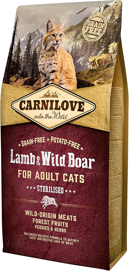 Carnilove Chat Sterilise Agneau Sanglier 1 Unite Amazon Fr Animalerie