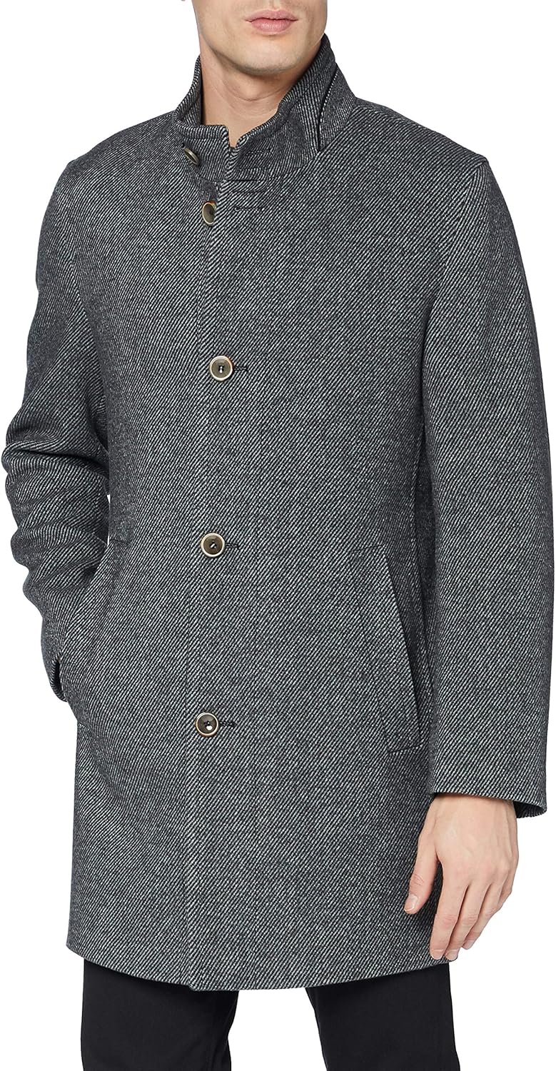 Bugatti Men's Wool Coat Amazon.co.uk Clothing