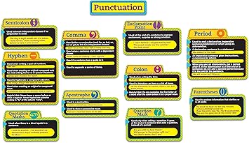 Amazon Com Eureka Punctuation Educational Bulletin Board Set And