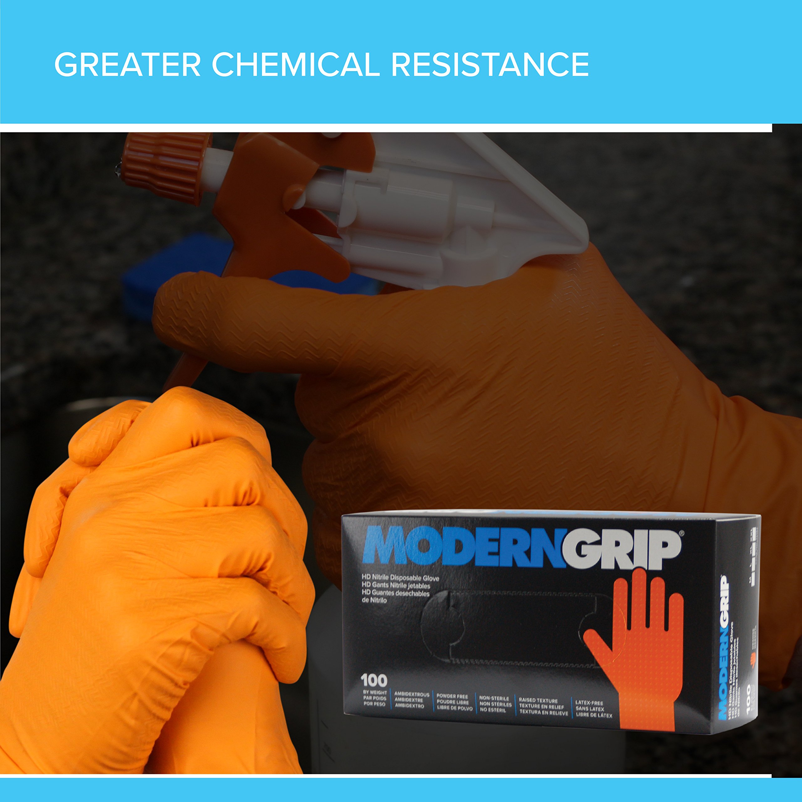Modern Grip 17197L Nitrile 7 mil Thickness Premium Disposable Gloves
