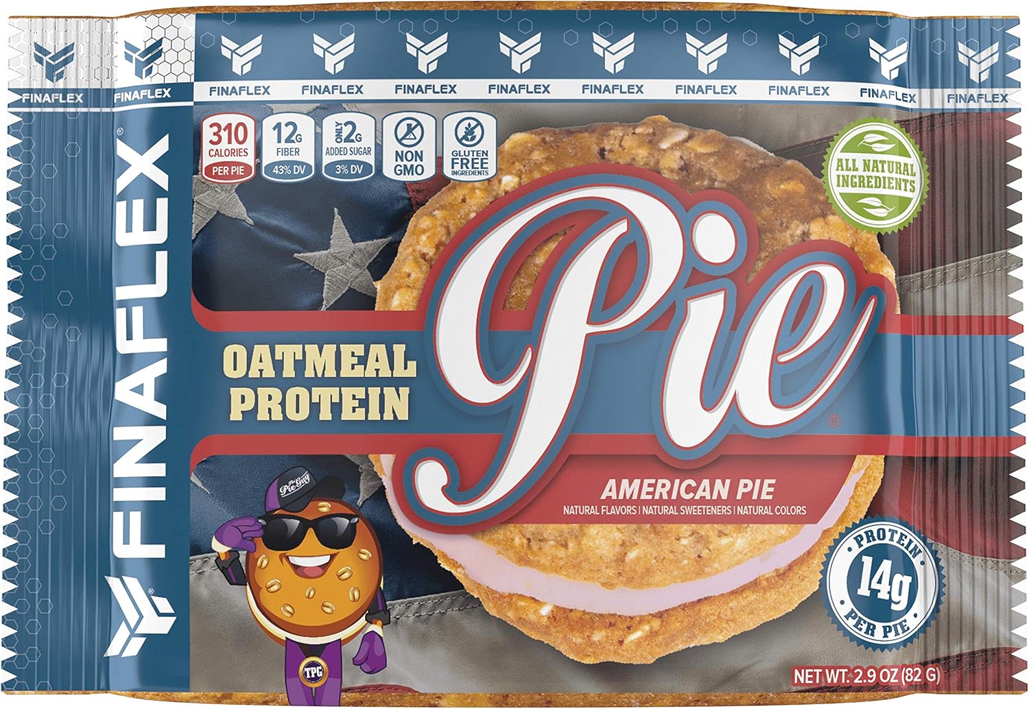 Oatmeal Protein Pie, All Natural Soft and Chewy Non GMO