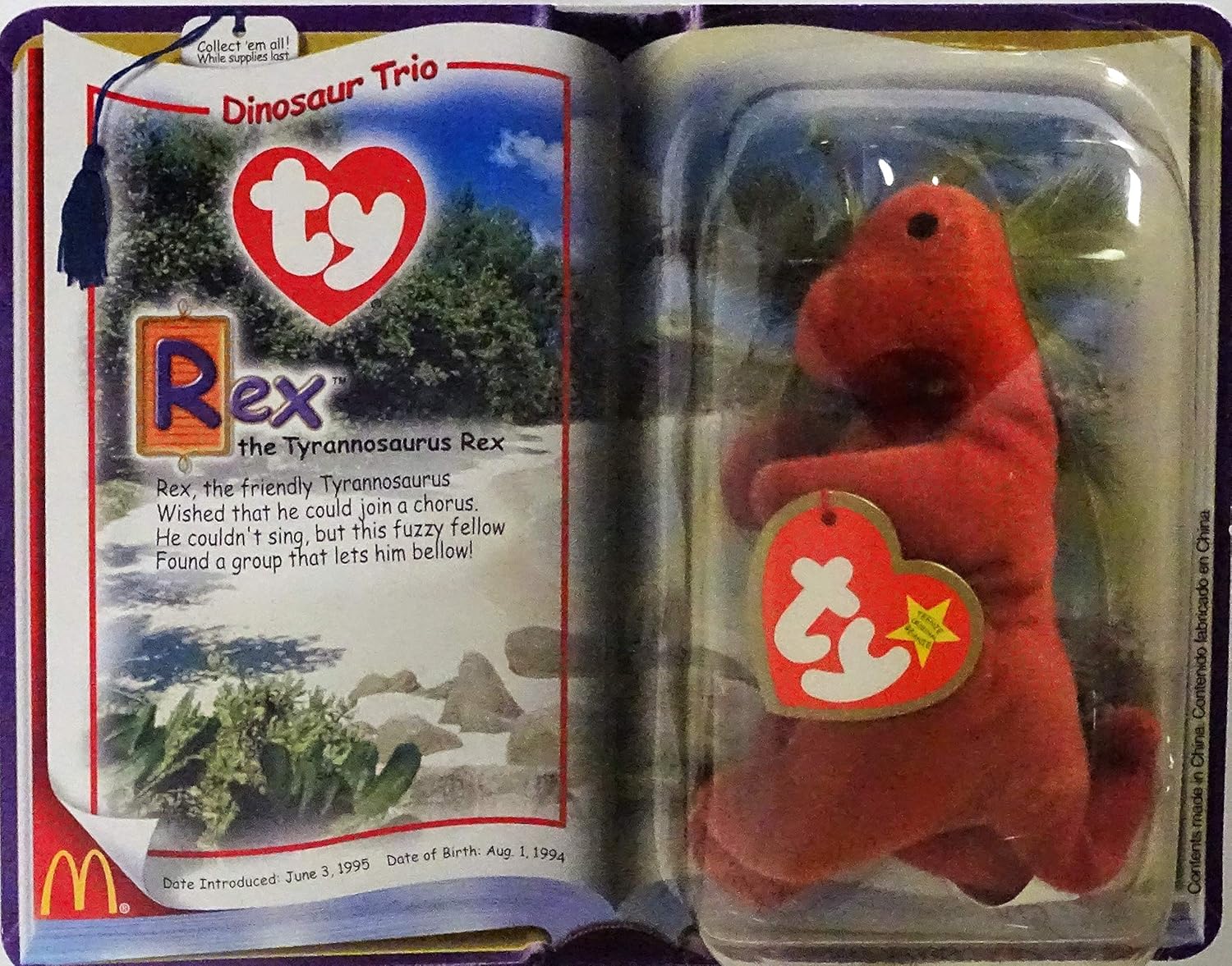 dinosaur trio beanie babies