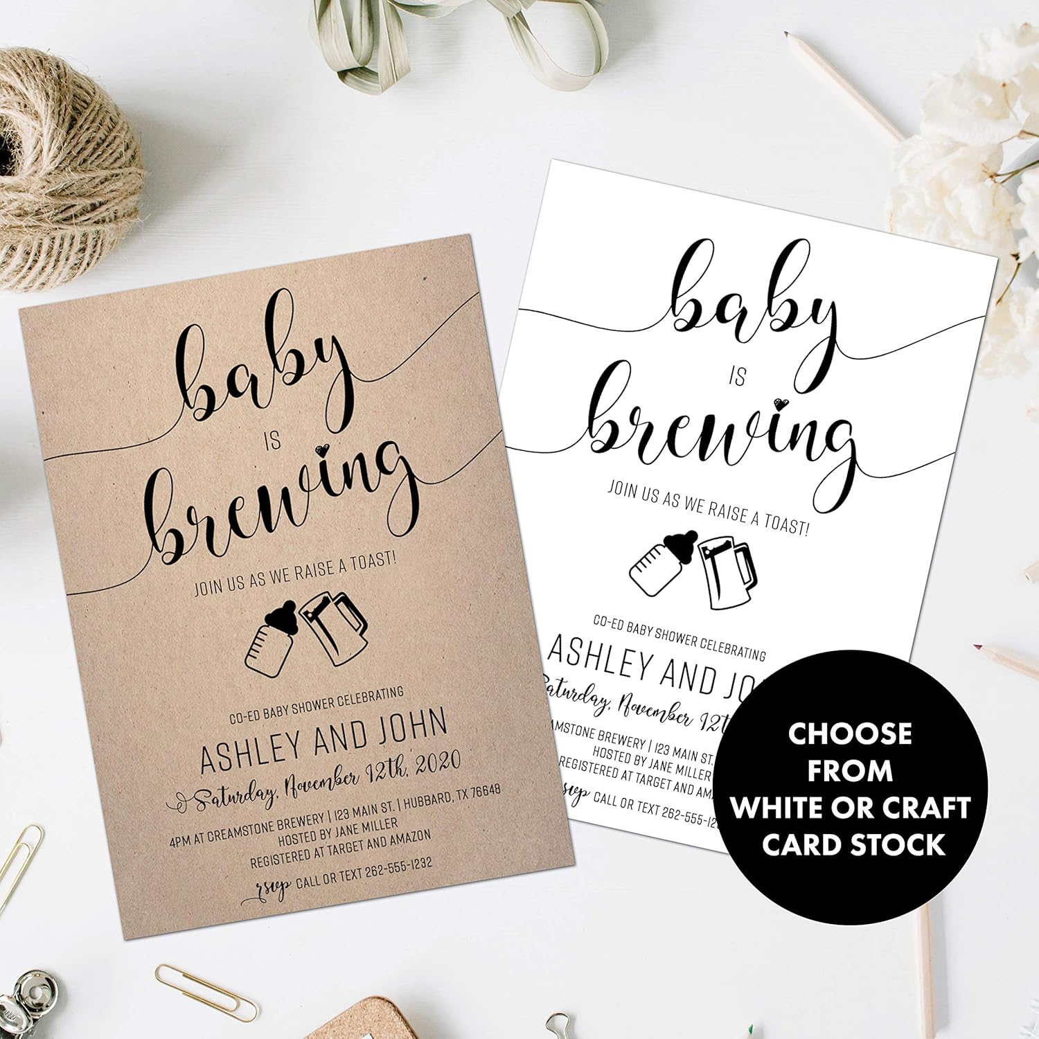 baby shower at brewery