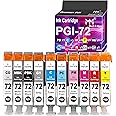 MM MUCH & MORE Compatible Ink Cartridge Replacement for Canon PGI-72 PGI 72 PGI72 to use for Pixma Pro-10 Pro-10s Pro10s Pro10 ro 10s 10 Printers (10-Pack, PBK, MBK, C, M, Y, PC, PM, R, GY, CO)