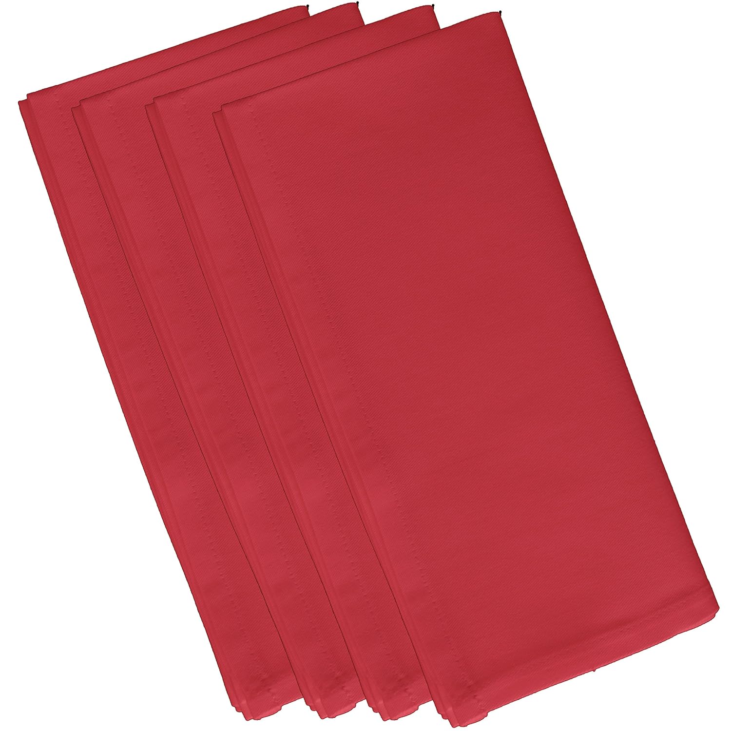 E By Design N4SOOR110 Solid Napkin, 10" by 10", Cardinal