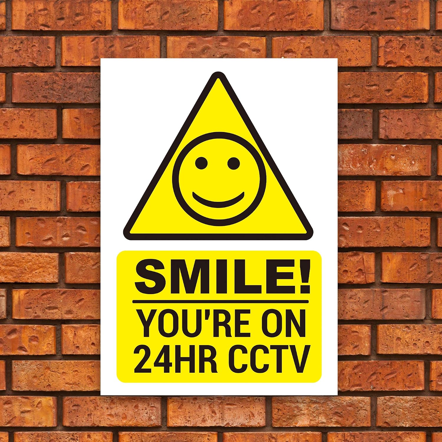 ‘SMILE’ ‘YOU’RE ON 24HR CCTV’ Warning Sign. Tough, Durable and Rust-Proof Weatherproof PVC Sign for Outdoor Use 210MM X 148MM. No 009 - Image 3