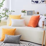 Home Brilliant White Cushion Covers 60x60 cm Pack of 2 Creamy White view 6