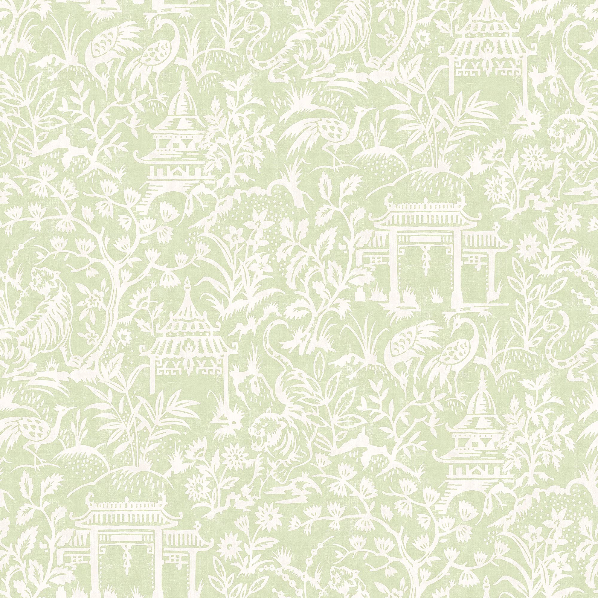 Galerie G78509 Secret Garden Toile Wallpaper, Green, 10m x 53cm — image 1