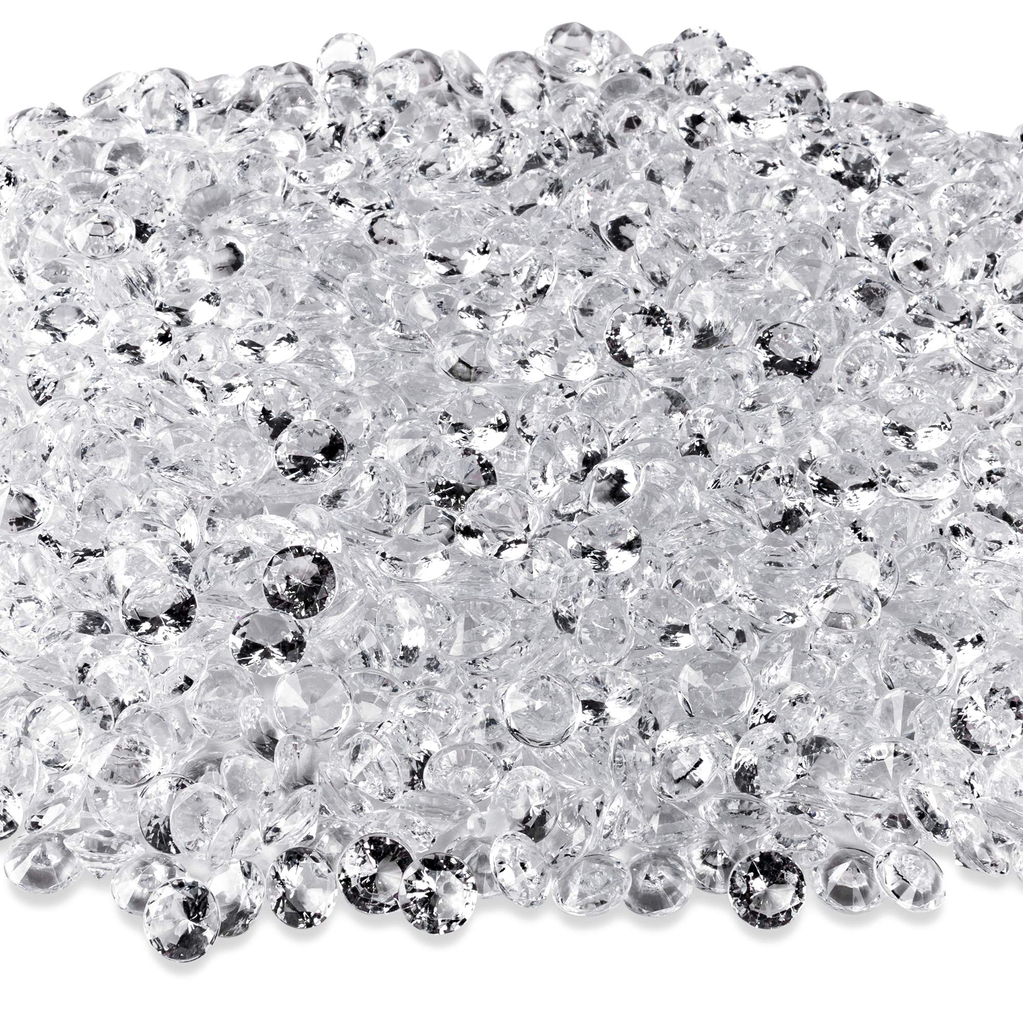 Super Z Outlet Diamond Table Confetti Party Toy Decorations for Weddings, Bridal Shower, Birthdays, Graduations, Home, and more. 800 COUNT, 4 Carat/8mm Jewels