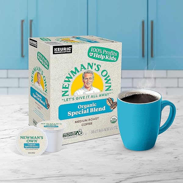 NEWMAN’S OWN ORGANICS GOURMET SINGLE CUP COFFEE NEWMAN’S SPECIAL BLEND 12 K-CUPS (PACK OF 5)