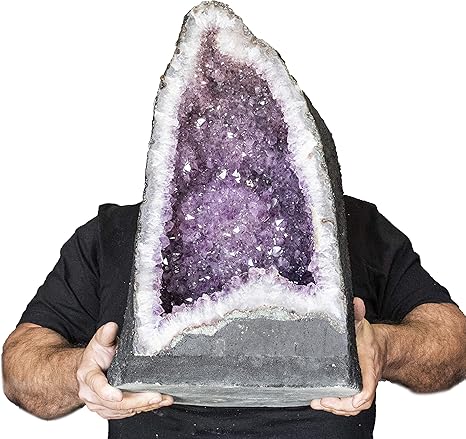 Amazon Com Beverly Oaks Aaa Grade Large Amethyst Geode Amethyst Crystal Cathedral Geode Raw Amethyst Stone Geode 68 15 Lb Amazing Amethyst Cluster Ac 106 Home Kitchen