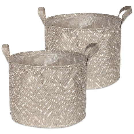 Dii Woven Paper Round Collapsible Waterproof Coated Anti