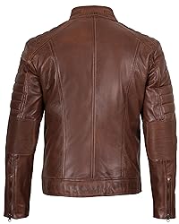 Decrum DISC Brown Leather Jacket - Cafe Racer