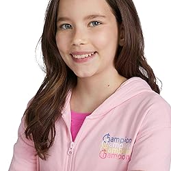 Champion Girls Sweatshirt Full Zip Up Fleece Girls