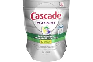 Cascade Platinum Actionpacs Lemon Burst Scent Dishwasher Detergent, 12 Count, 7.1 oz